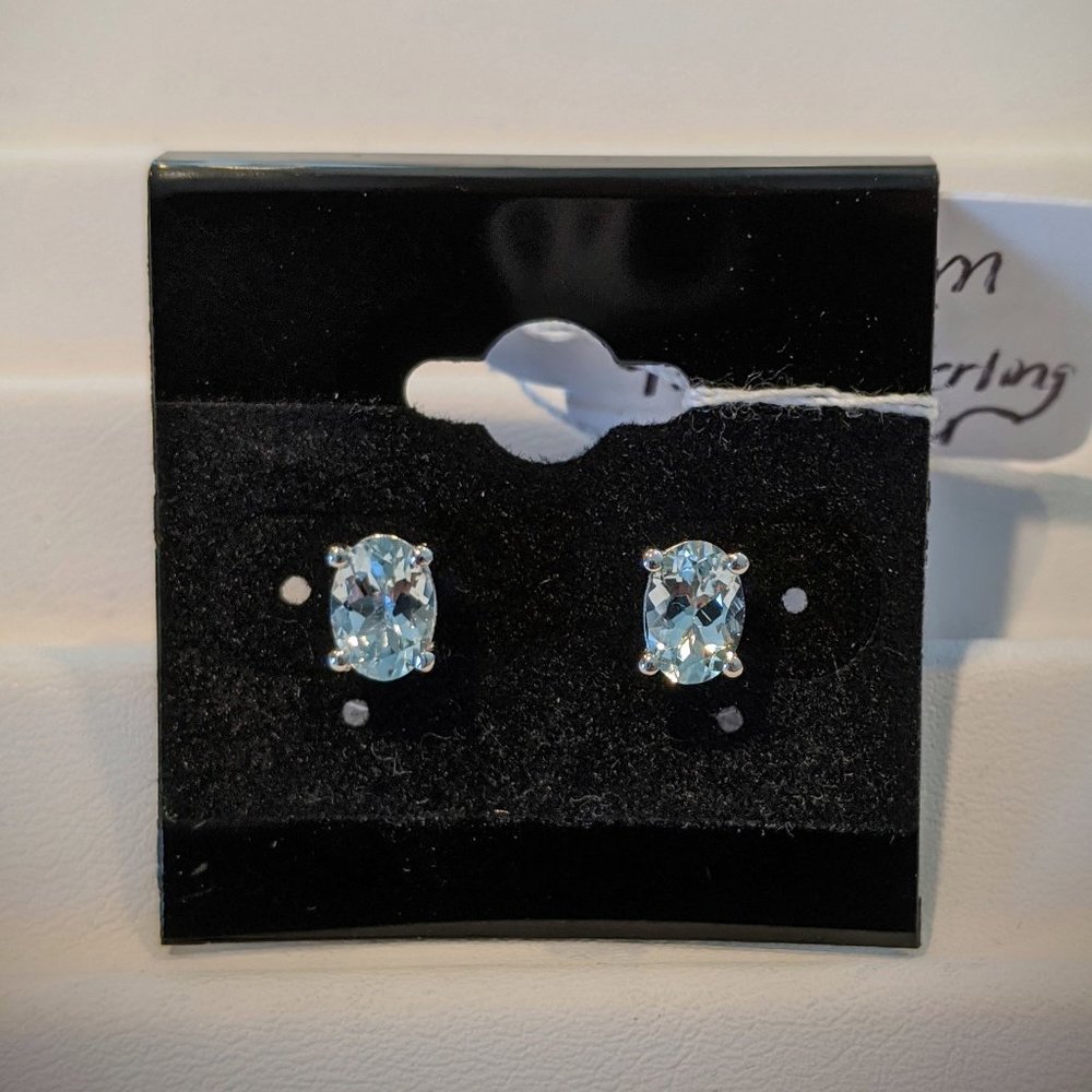 Espirito Santo Aquamarine Stud Earrings
